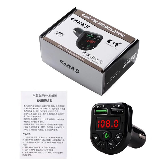 Car mp3 BTE5 Bluetooth Receiver E5 Car MP3 FM Transmitter