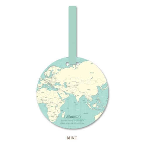 Map Luggage Tag Women Travel Accessories Silica