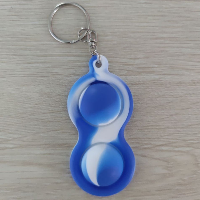 Two Finger Bubble Music Silicone Rat Killing Pioneer Small Key Chain