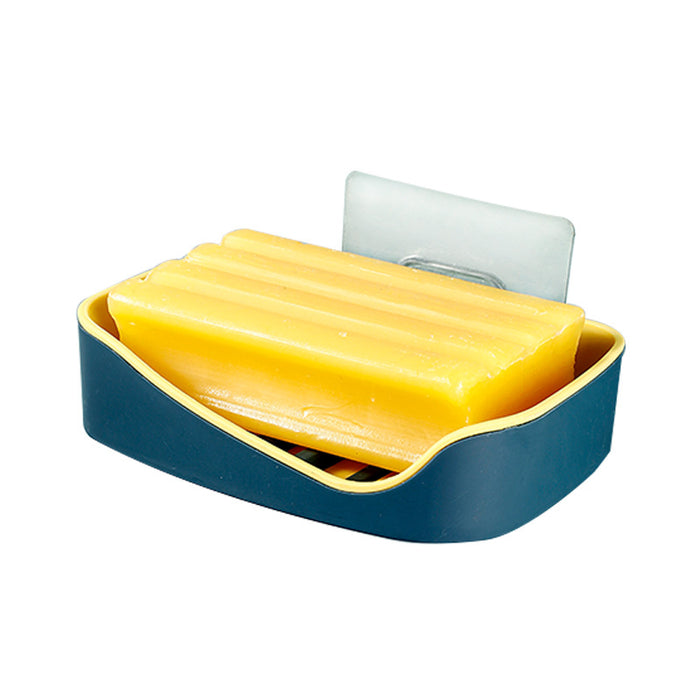 Contrast Color Drain Soap Box Double Layer Storage Soap Box