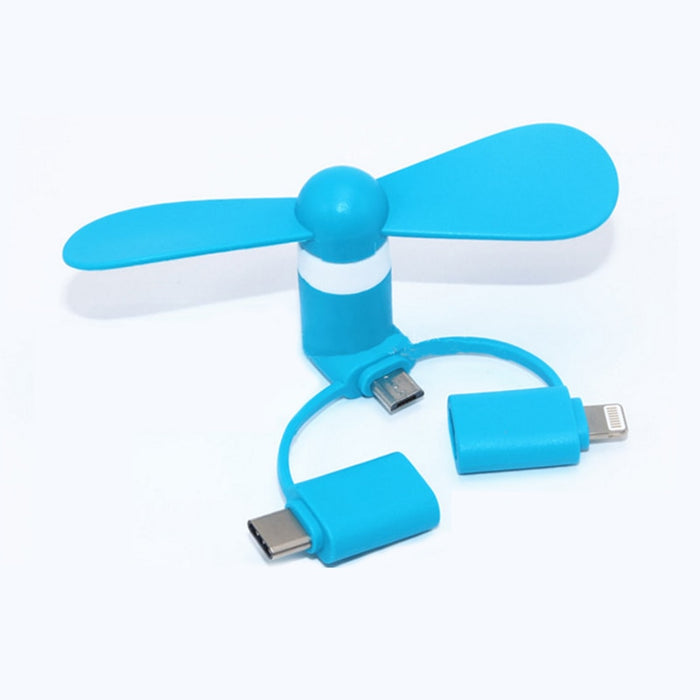 3 IN 1 Travel Portable Cell Phone Mini Fan Cooling Cooler