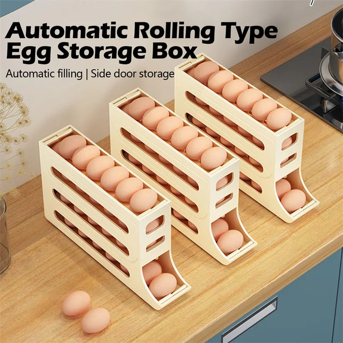 Refrigerator Egg Storage Box Automatic Scrolling Egg