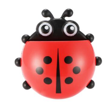 Cute Ladybug Insect Toothbrush Wall Suction Bathroom Sets