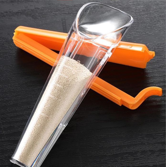Baking Tool Yeast Weigher Dry Yeast Measurer Cup With Sealing Clip