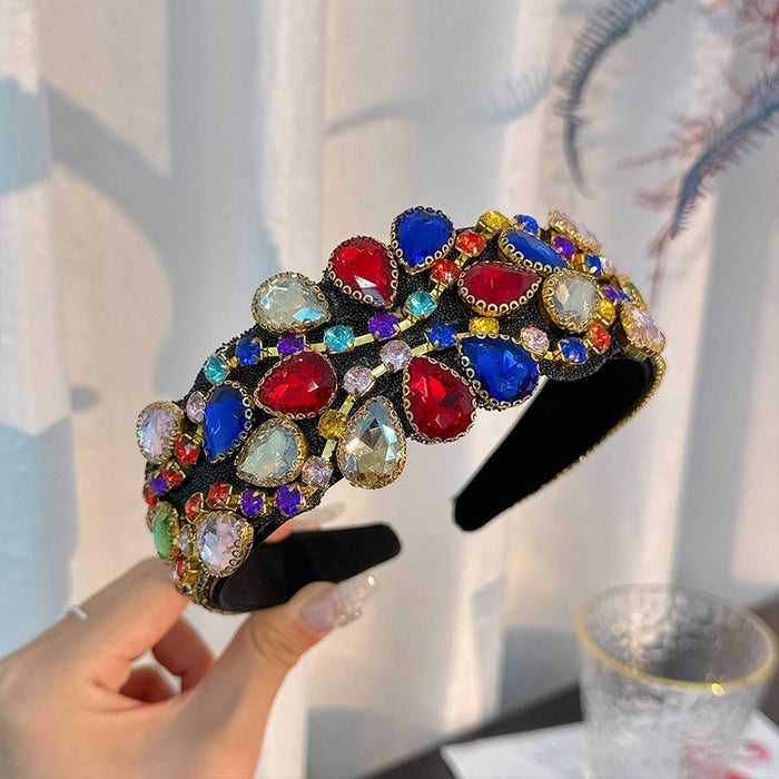 Fashionable hair band for women Baroque retro water droplet