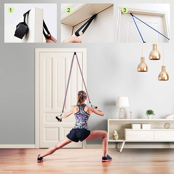 Resistance Bands Set Exercise Bands with Door Anchor Legs
