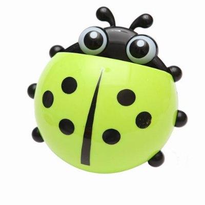 Cute Ladybug Insect Toothbrush Wall Suction Bathroom Sets