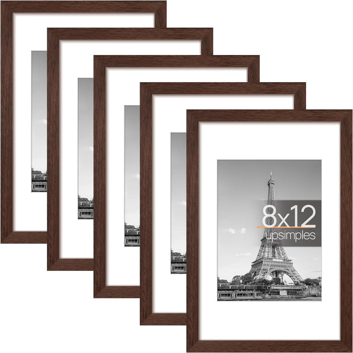 8x12 Picture Frame Set of 5, Display Pictures 6x8