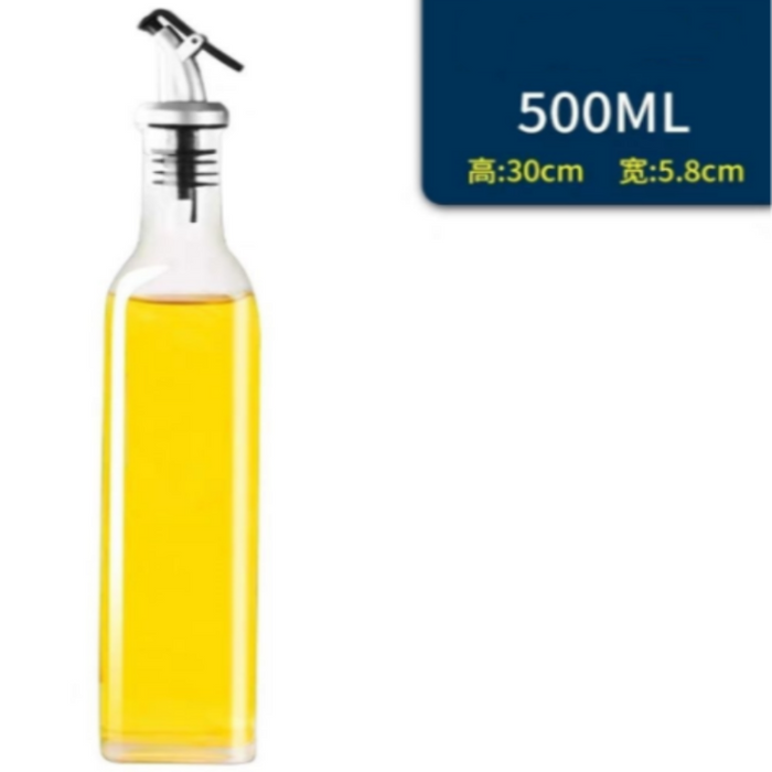 Transparent glass automatic opening and closing nozzle oil bottle