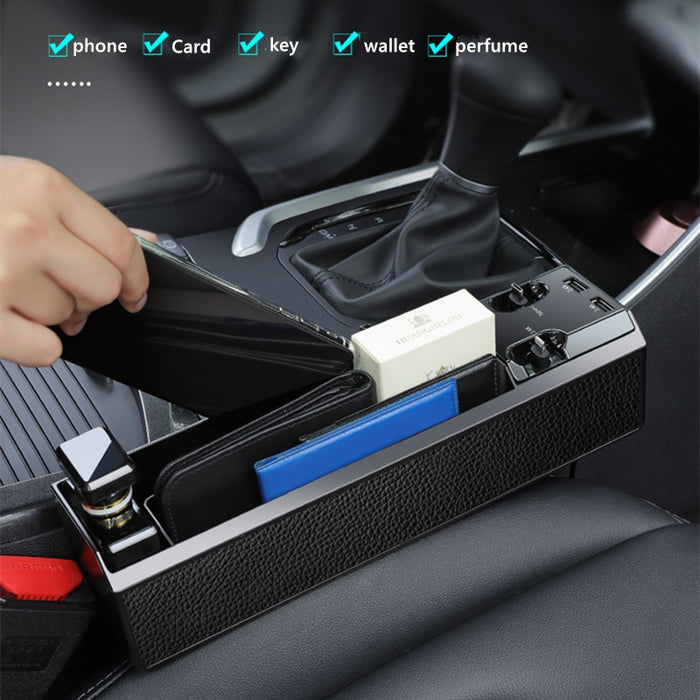 Fast Charging Car Seat Crevice Storage Box Seat Gap