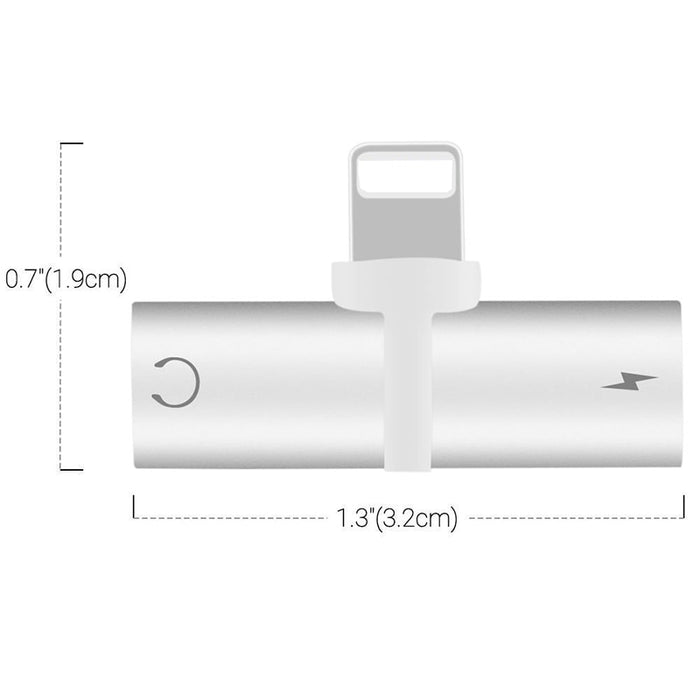 Gourde Headphone Lightnig Audio Charger Adapter 2 in 1