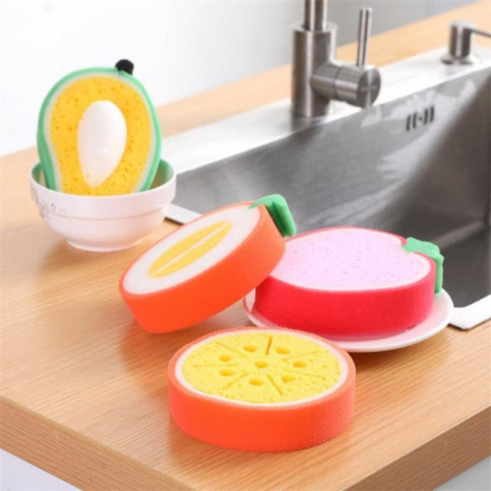 Thickened fruit sponge cleaning wipe large absorbent kitchen