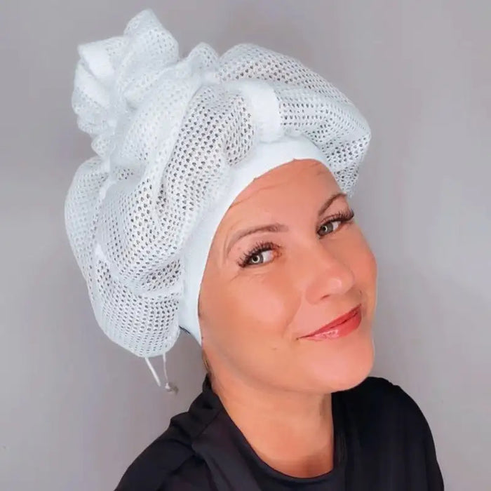 Net Plopping Cap For Drying Curly Hair Adjustable Net