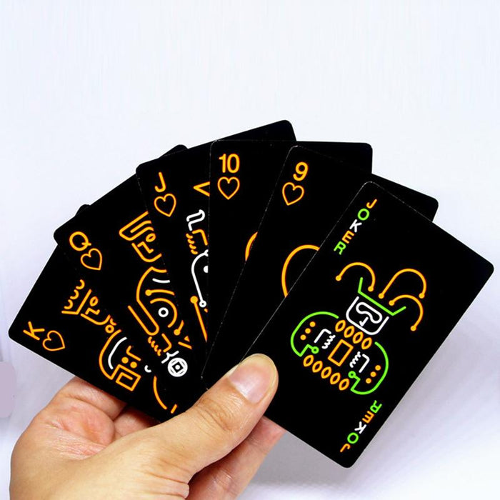 Black Luminous Fluorescent Poker Cards