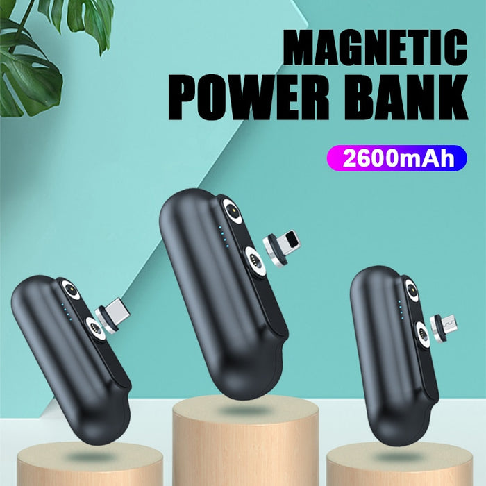 For iPhone 12 Magnetic Power Bank 2600mAh Mini Magnet