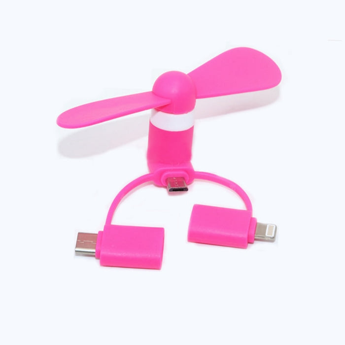 3 IN 1 Travel Portable Cell Phone Mini Fan Cooling Cooler