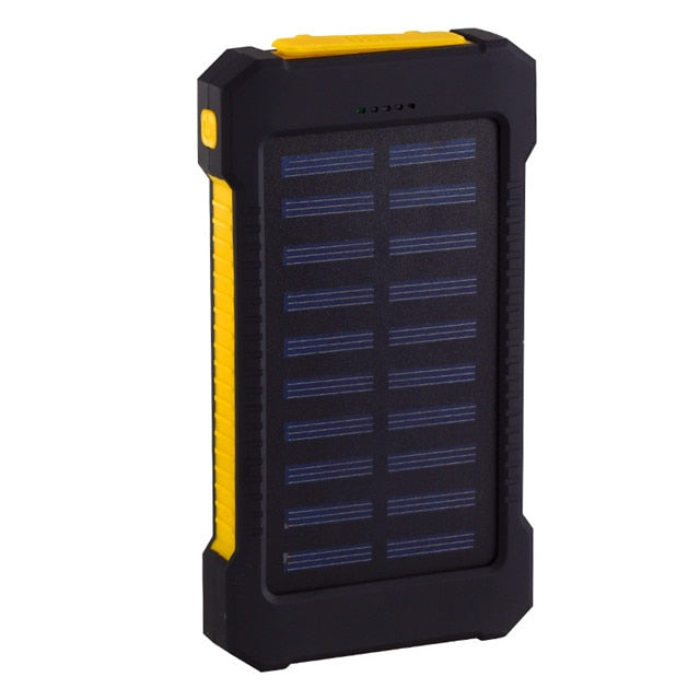Smartphone with LED Light Solar Power Bank Waterproof 20000mAh