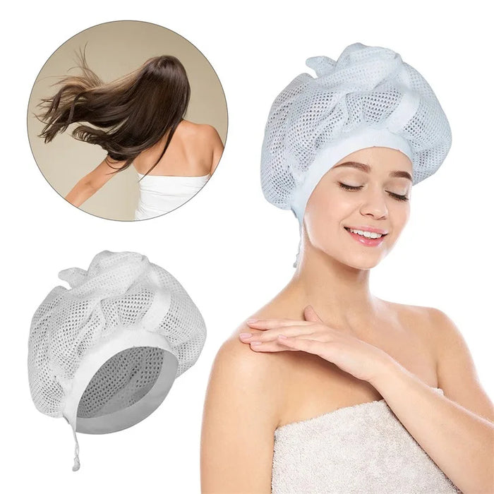 Net Plopping Cap For Drying Curly Hair Adjustable Net