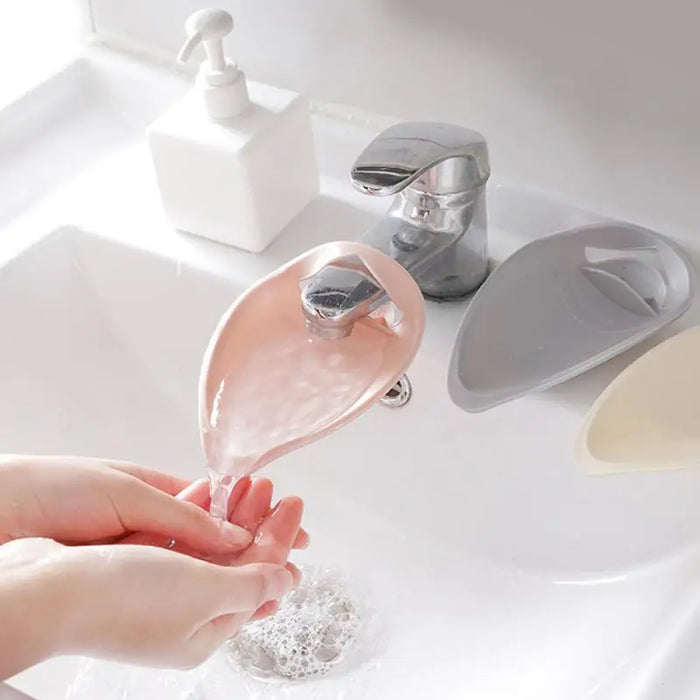 1Pcs Silicone Faucet Extender Solid Color Sink Handle Extension