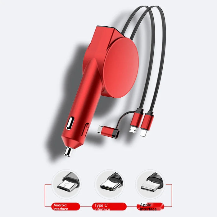 Vogek 3-in-1 Car Charger 60W Super Fast Charging for iPhone Xiaomi