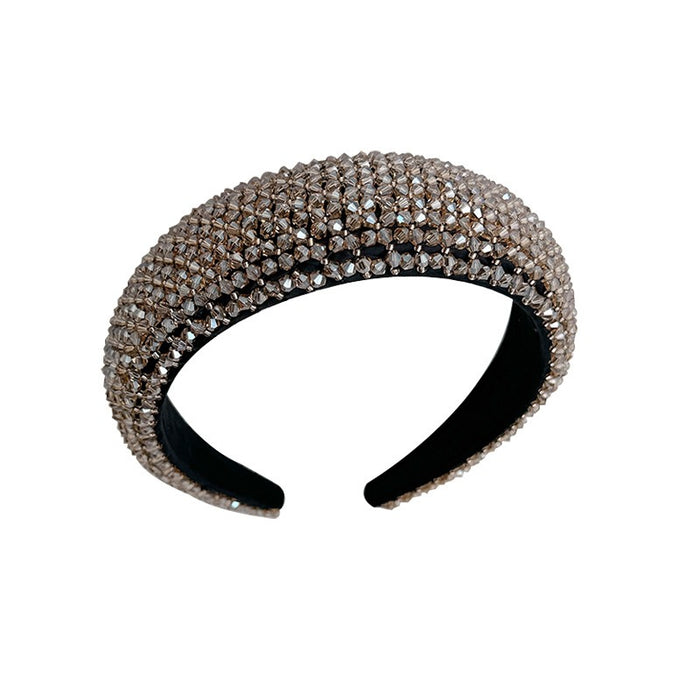 Fashionable full set glass crystal headband for women's