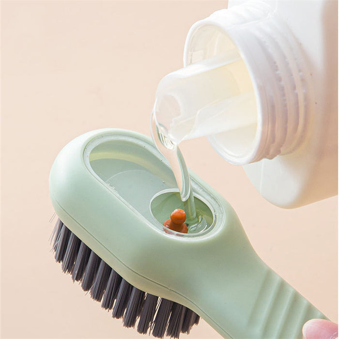 Multi Functional Shoe Brush Press Type Automatic Liquid Detergent